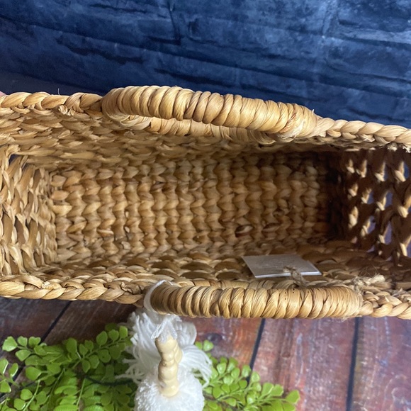 Tote Beaded Women Straw Nautical Woven beaded , shells and tassel Hand Bag Tote